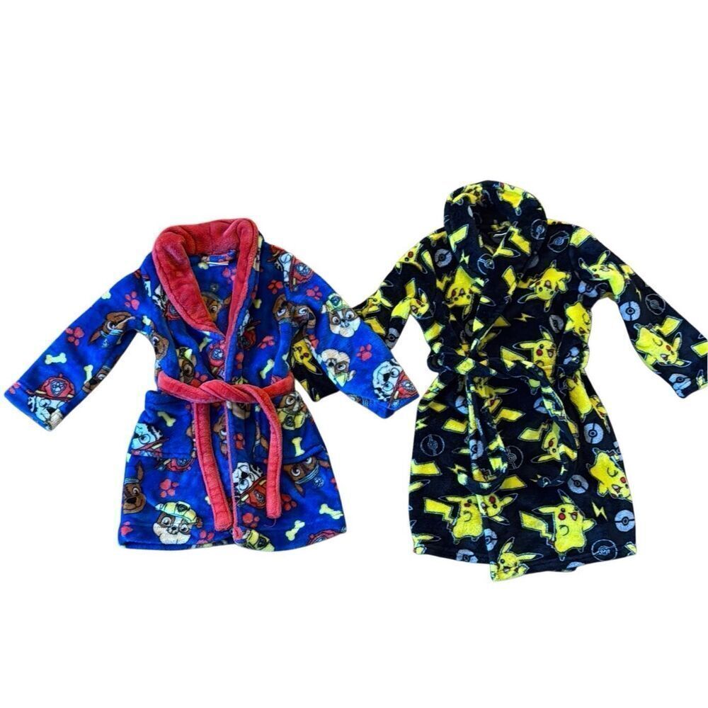 Nickelodeon fleece Pokémon Paw patrol bathrobe bundle 5t